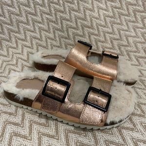 Mix No. 6 Falon Faux Fur Slide Sandals